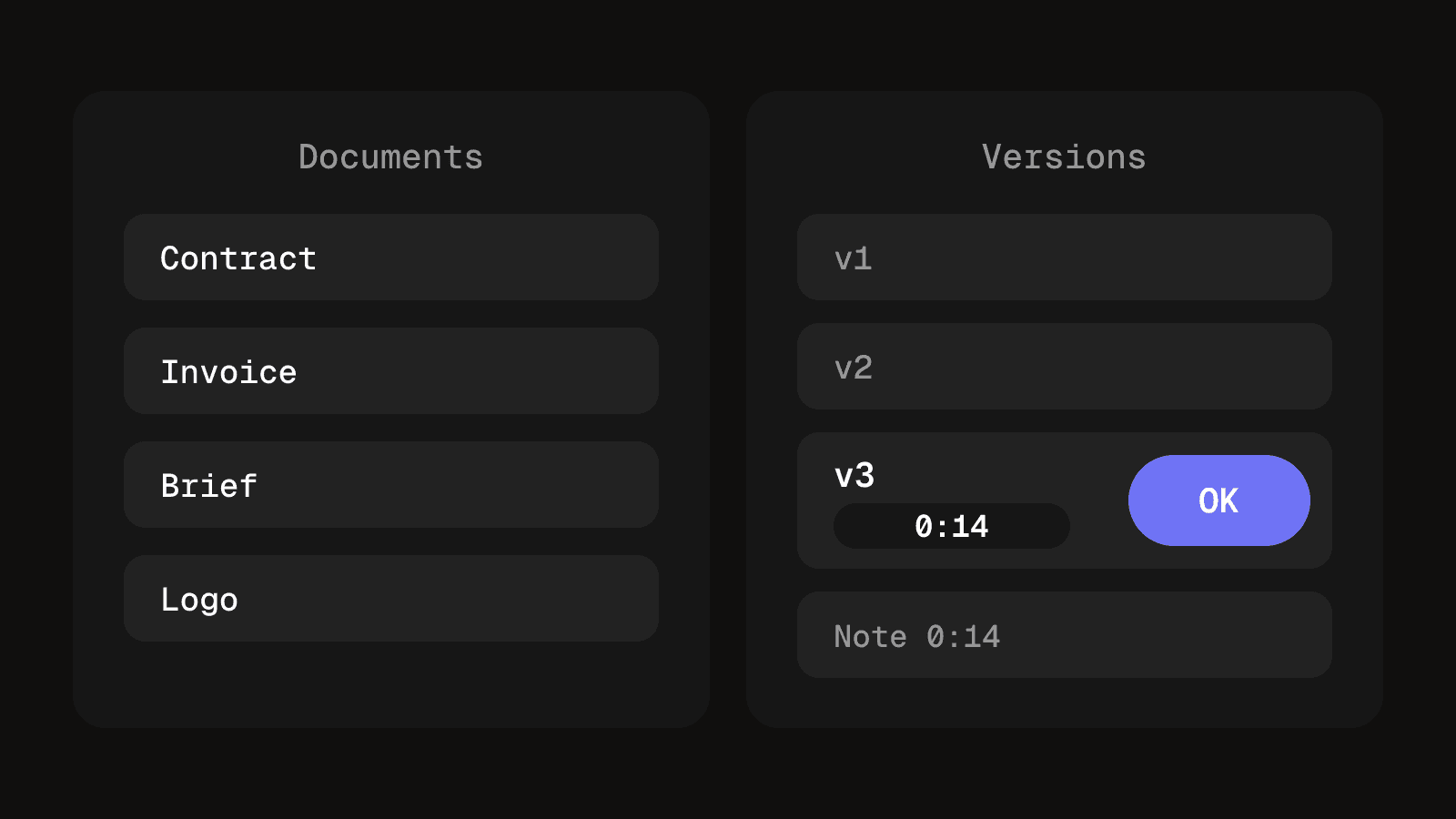 Un portail générique montre une liste plate de documents, tandis qu'un portail de révision de contenu montre une pile de versions avec une note épinglée et une approbation.